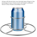 1-Piece Round Chicken Roasting Rack with Centre Can Holder