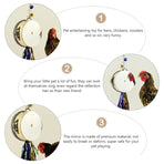 Chicken Mirror Toy Double Sided Drum Design Pet Poultry Pecking Toy for Hen Coop
