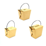 30PCS Kraft Paper Noodle Boxes with Handle Disposable Takeaway Food Containers - 450ml - Front View