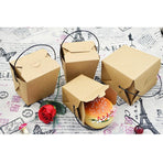 30PCS Kraft Paper Noodle Boxes with Handle Disposable Takeaway Food Containers - 728ml