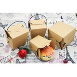 30PCS Kraft Paper Noodle Boxes with Handle Disposable Takeaway Food Containers - 728ml - Top-Down View