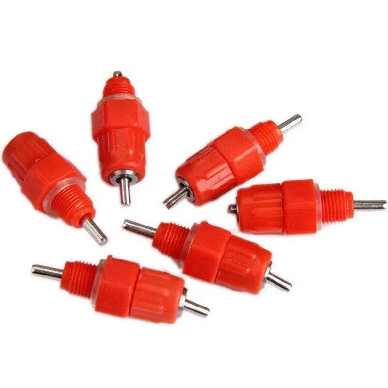 10 PCS Automatic Nipple Water Valves for Poultry and Duck Feeding