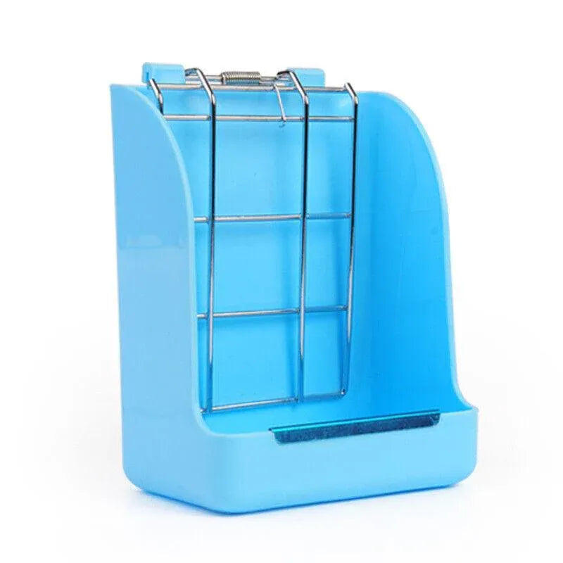 Pet Rabbit Hay Feeder Small Animal Hamster Pig Less Wast Hay Rack Corner Plastic - Beige
