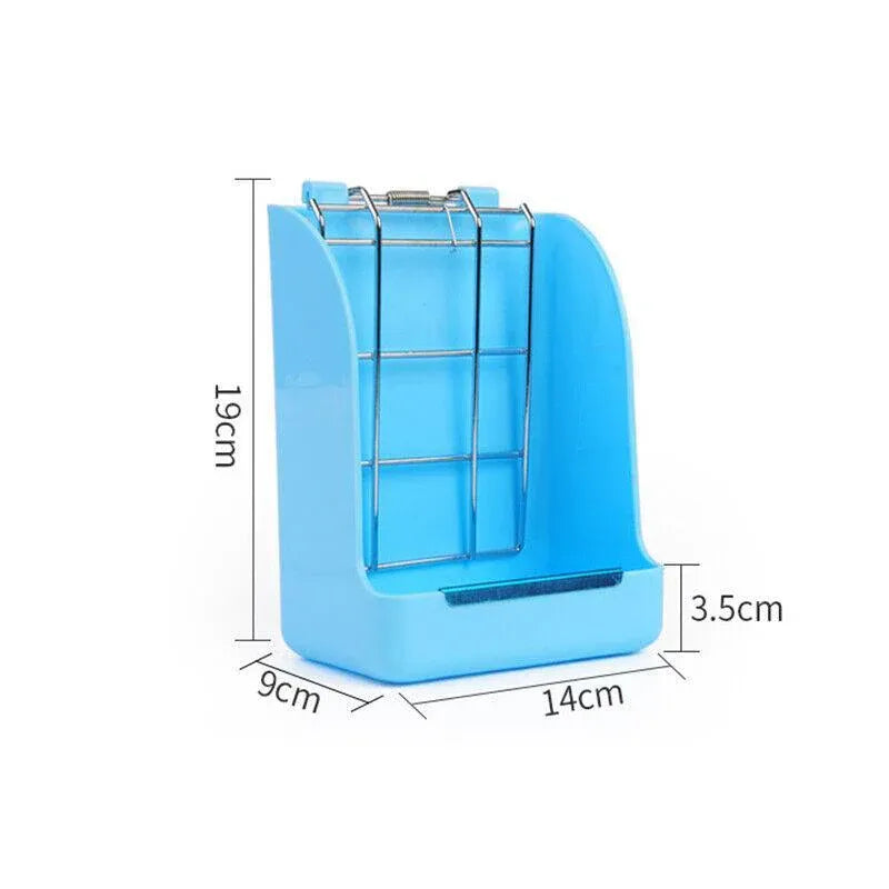 Pet Rabbit Hay Feeder Small Animal Hamster Pig Less Wast Hay Rack Corner Plastic - Beige