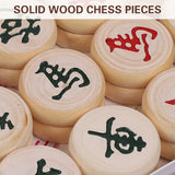 Chinese Birch Wood Chess Set with Laser-Engraved Pieces and Board - Top-Down View