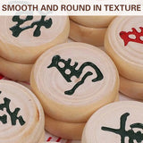 Chinese Birch Wood Chess Set with Laser-Engraved Pieces and Board - Low Angle