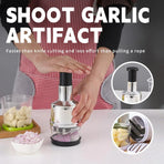 Stainless Steel Garlic Press Manual Crusher Pat Knife Kitchen Tool Garlic Use - White