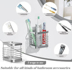 Stainless Steel Household Toothbrush Holder Draining Storage Shelf for Bathroom