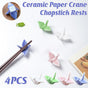 4pcs Ceramic Chopsticks Stand Set Decorative Ornaments for Home and Kitchen
