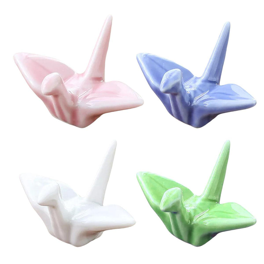4pcs Ceramic Chopsticks Stand Set Decorative Ornaments for Home and Kitchen