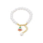 Faux Pearl Bracelet for Women Christmas Gift Adjustable Fashion Jewellery - Christmas tree