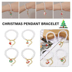 Faux Pearl Bracelet for Women Christmas Gift Adjustable Fashion Jewellery - Christmas tree