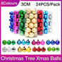 24Pcs/Pack Christmas Tree Xmas Balls Decorations Baubles Party Wedding Ornament - Dark Blue