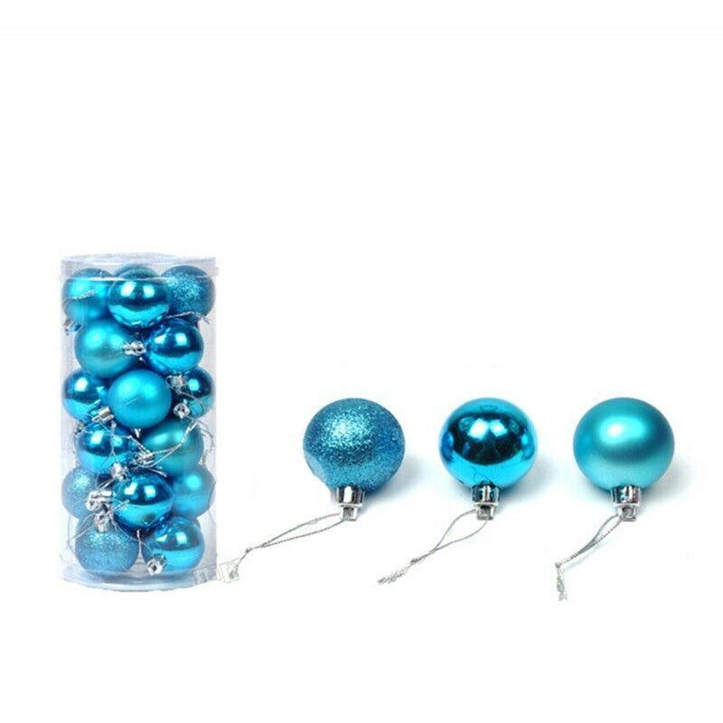 24Pcs/Pack Christmas Tree Xmas Balls Decorations Baubles Party Wedding Ornament - Fruit Green