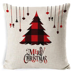 1Pc Christmas Square Cushion Cover Throw Waist Pillow Case Sofa Home Decor - Deer
