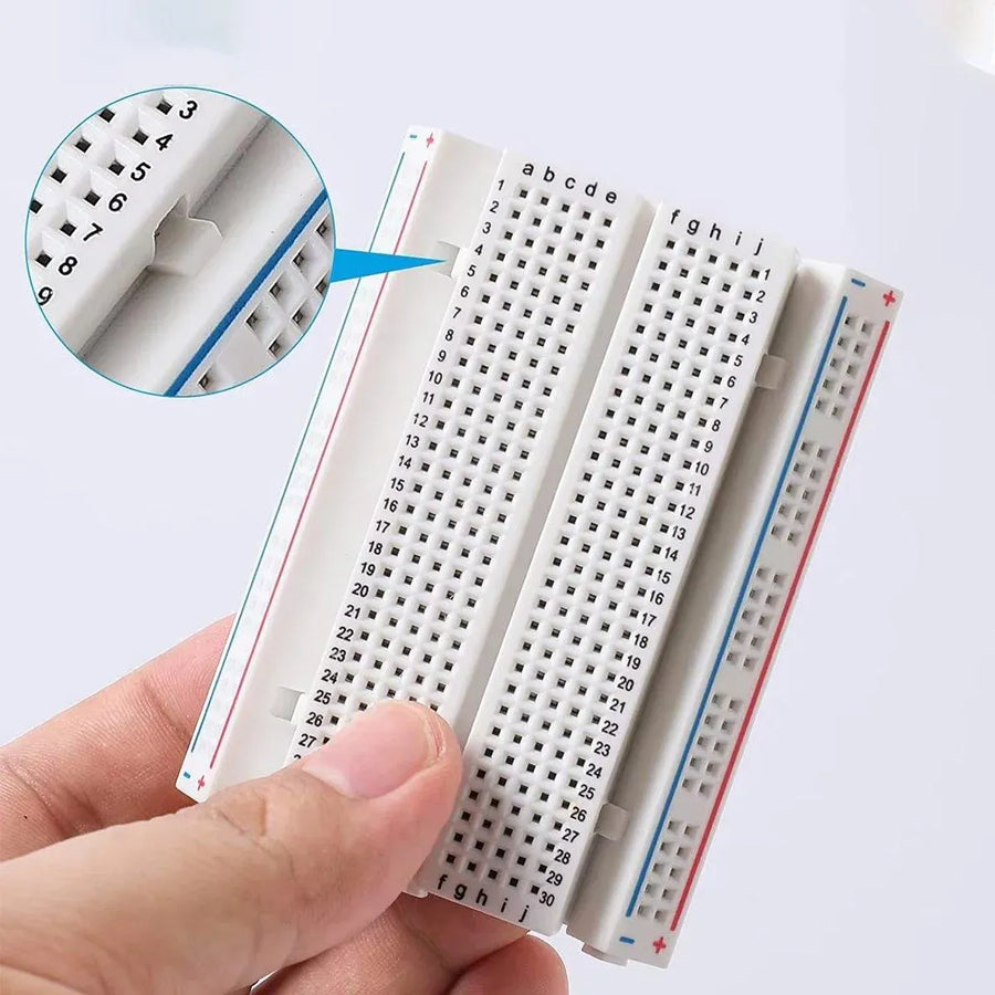 10PCS Solderless Breadboard 400 Hole Test Board Jumper Wire Kit Plastic Box