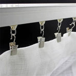 50PCS Stainless Steel Curtain Clip Hooks Strong Load-bearing Shower Accessories - Silver White