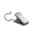 50PCS Stainless Steel Curtain Clip Hooks Strong Load-bearing Shower Accessories - Silver White - Extra Image