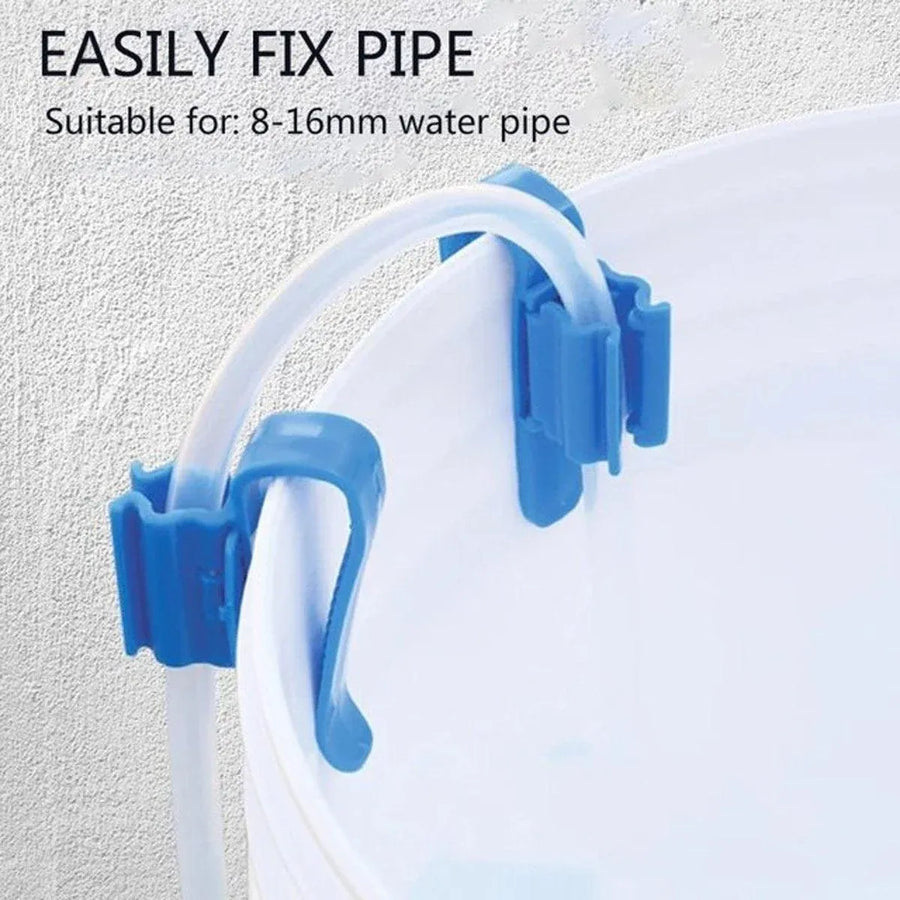 2/4/6PCS Aquarium Fish Tank Filtration Clip Water Tube Hose Clamp Holder Set - Black-2PCS