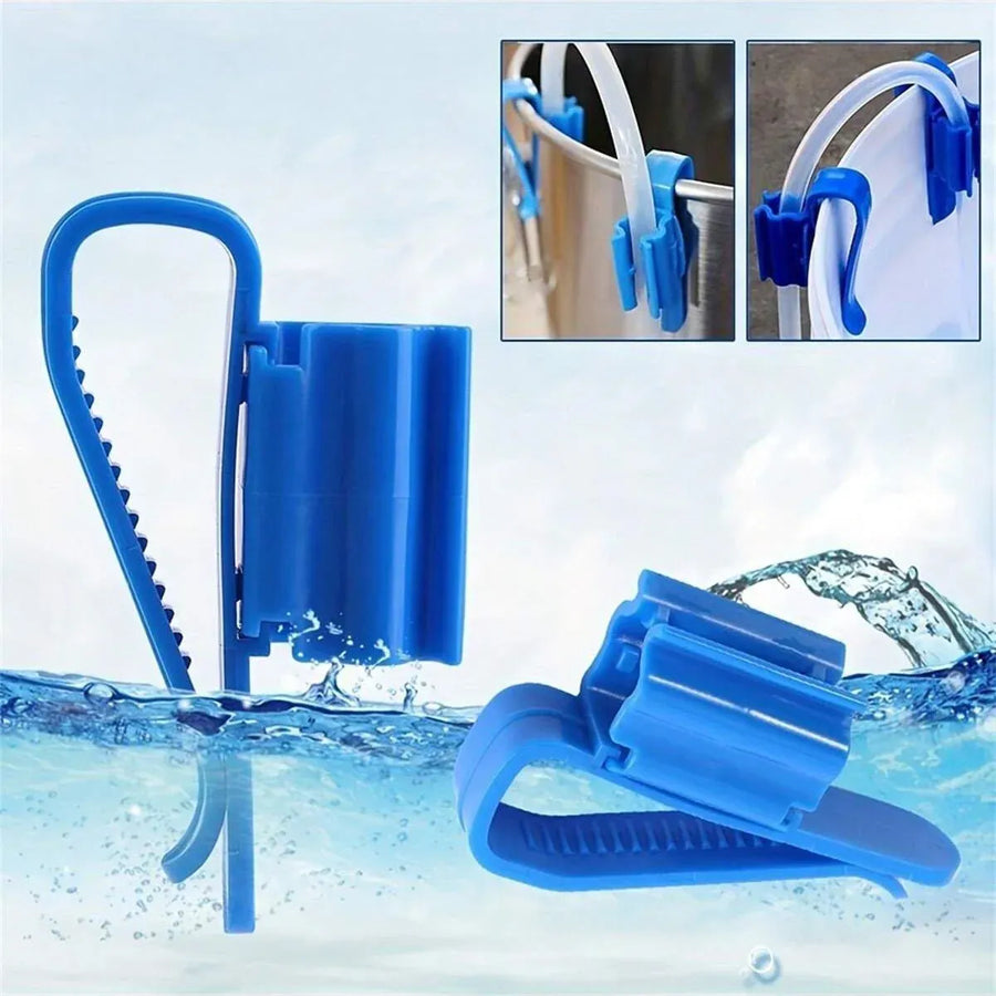 2/4/6PCS Aquarium Fish Tank Filtration Clip Water Tube Hose Clamp Holder Set - Black-2PCS