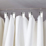 50PCS Stainless Steel Curtain Clip Hooks Strong Load-bearing Shower Accessories - Black