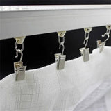 50PCS Stainless Steel Curtain Clip Hooks Strong Load-bearing Shower Accessories - Black - 45-Degree Angle