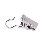 50PCS Stainless Steel Curtain Clip Hooks Strong Load-bearing Shower Accessories - Black