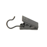 50PCS Stainless Steel Curtain Clip Hooks Strong Load-bearing Shower Accessories - Black - Low Angle