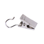 50PCS Stainless Steel Curtain Clip Hooks Strong Load-bearing Shower Accessories - White