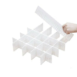 24X Adjustable Clapboard Drawer Cabinet Divider Partition Diy Storage Organiser - Top-Down View