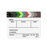 Acrylic Clapboard Dry Erase Director Film Movie Action Clapper Clap Board Slate - Front View