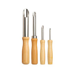 Clay Hole Cutter Tool Set 4 Pieces for Pottery and Polymer Clay