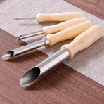 Clay Hole Cutter Tool Set 4 Pieces for Pottery and Polymer Clay