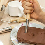 Clay Hole Cutter Tool Set 4 Pieces for Pottery and Polymer Clay