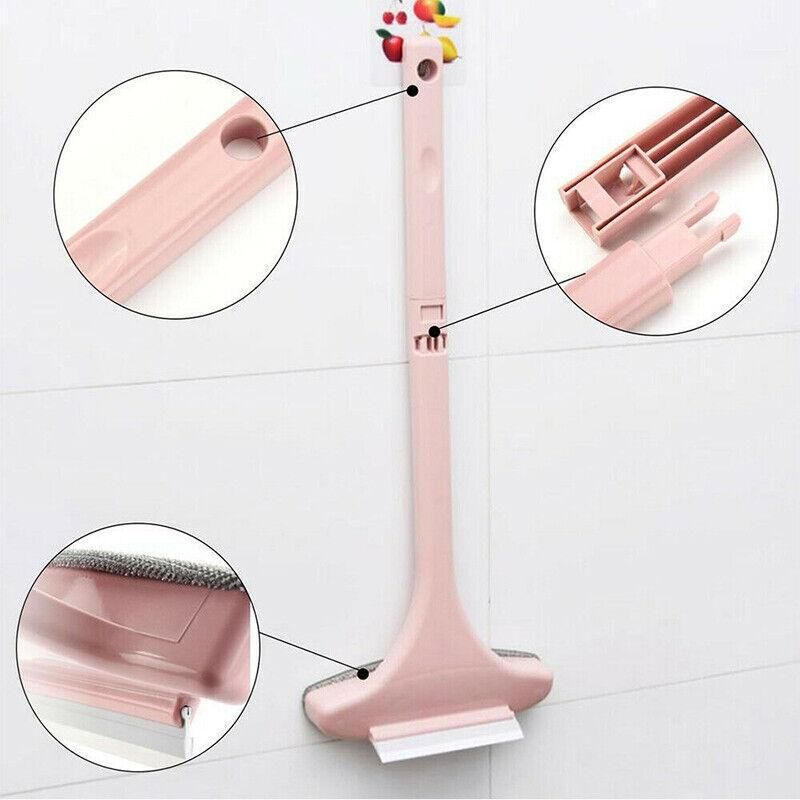 Multifunctional Glass Cleaner Screen Brush Double Sided Window Cleaning Tool - Blue