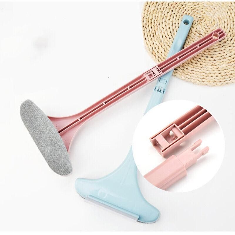 Multifunctional Glass Cleaner Screen Brush Double Sided Window Cleaning Tool - Pink