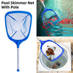1-Piece Blue Pool Skimmer Net with Short Handle