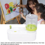 Brush Cleaner Fresh Water Cycle Washer for Brushes and Tools Efficient Cleaning - Green