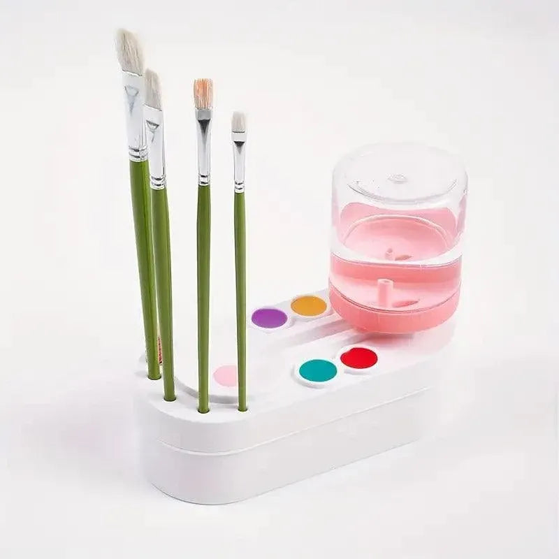 Brush Cleaner Fresh Water Cycle Washer for Brushes and Tools Efficient Cleaning - Green