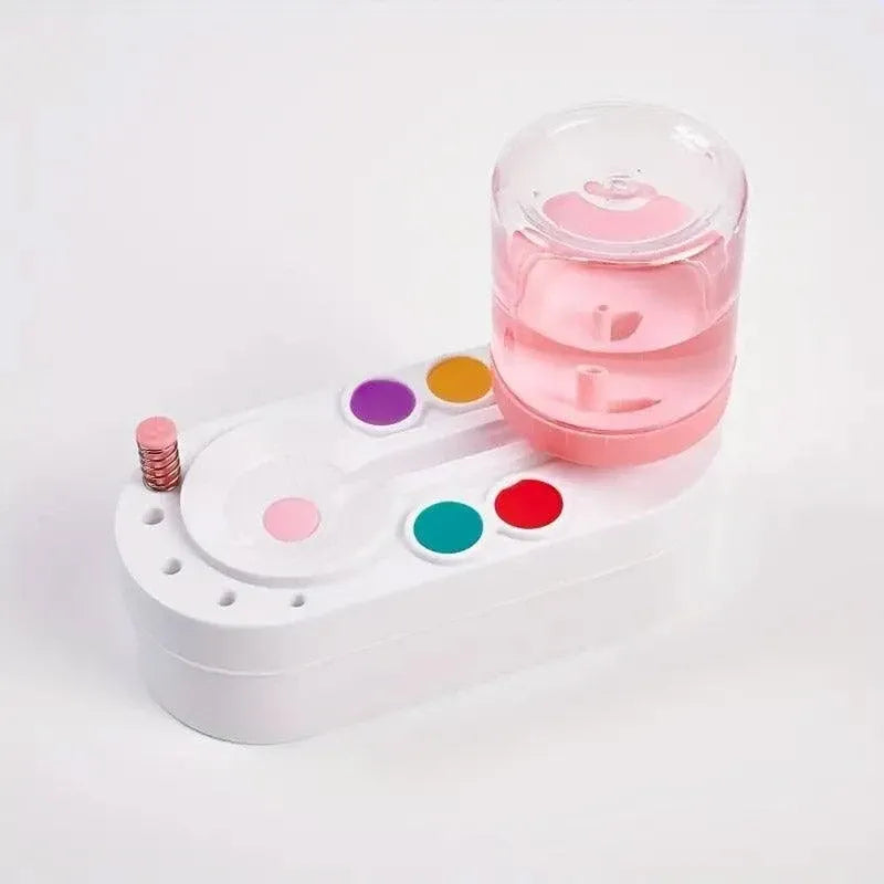 Brush Cleaner Fresh Water Cycle Washer for Brushes and Tools Efficient Cleaning - Pink
