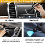 3PCS Car Cleaning Brush Car Detailing Brushes Kit For Dashboard Air Conditioner