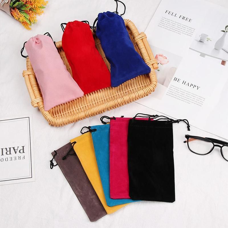 5PCS Cleaning Clothes Sunglasses Pouch Glasses Case Soft Eyeglasses Bag Random - 10PCS