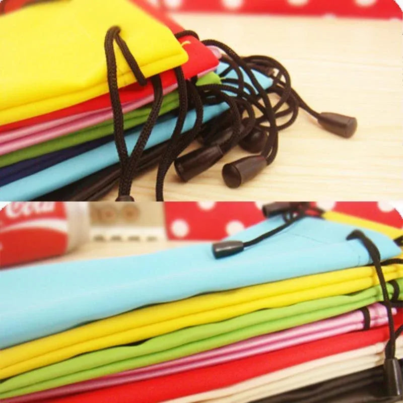 5PCS Cleaning Clothes Sunglasses Pouch Glasses Case Soft Eyeglasses Bag Random - 10PCS