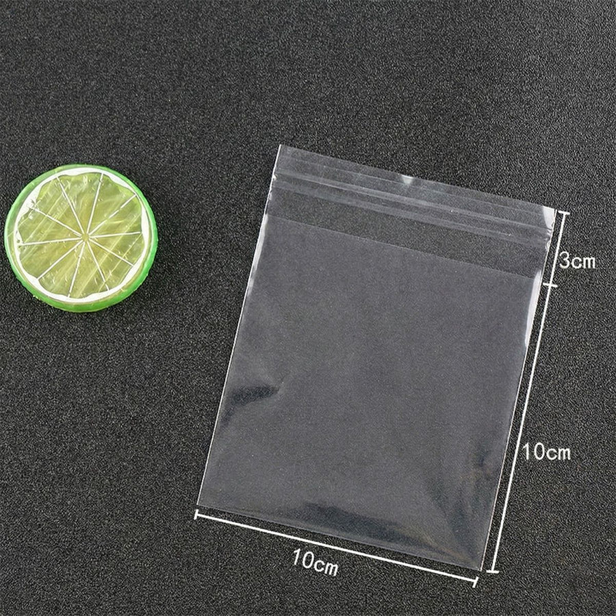 100X Translucent Plastic Candy Packaging Bags Self Adhesive Cookie Biscuit Bags - 10*15