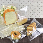 100X Translucent Plastic Candy Packaging Bags Self Adhesive Cookie Biscuit Bags - 10*15