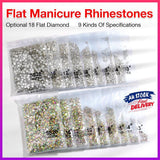 1440Pcs Glitter Rhinestones Crystal Flat Clear Bottom Glass Nail Art Nail Drill - Clear Crystal SS4