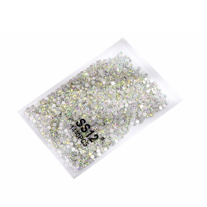 1440Pcs Glitter Rhinestones Crystal Flat Clear Bottom Glass Nail Art Nail Drill - Clear Crystal SS5