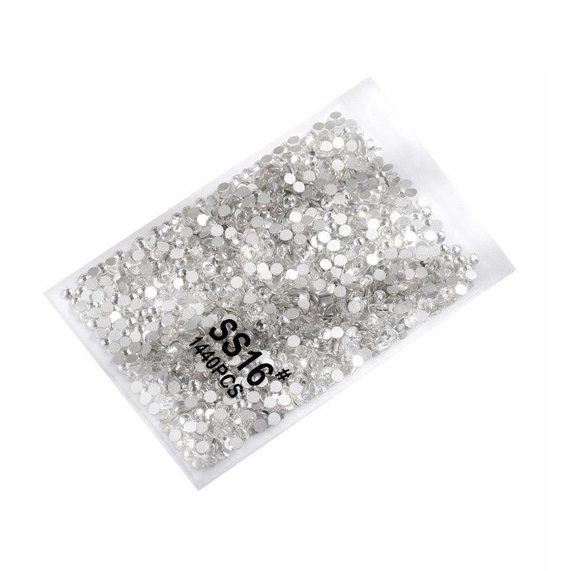 1440Pcs Glitter Rhinestones Crystal Flat Clear Bottom Glass Nail Art Nail Drill - Clear Crystal SS5