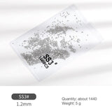 1440Pcs Glitter Rhinestones Crystal Flat Clear Bottom Glass Nail Art Nail Drill - Clear Crystal SS20