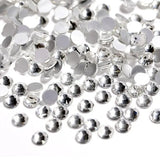 1440Pcs Glitter Rhinestones Crystal Flat Clear Bottom Glass Nail Art Nail Drill - Clear Crystal SS6 - Close-Up Angle